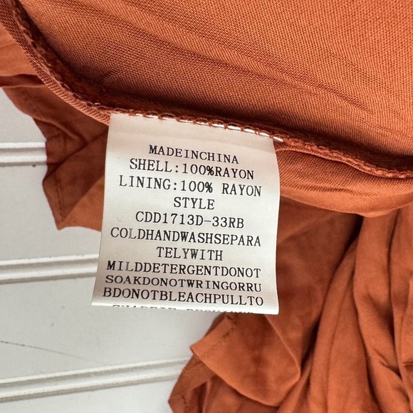 NWT You + All Brown Geo Midi Dress Short Sleeve Ruched Bust US 14 - Picture 10 of 11